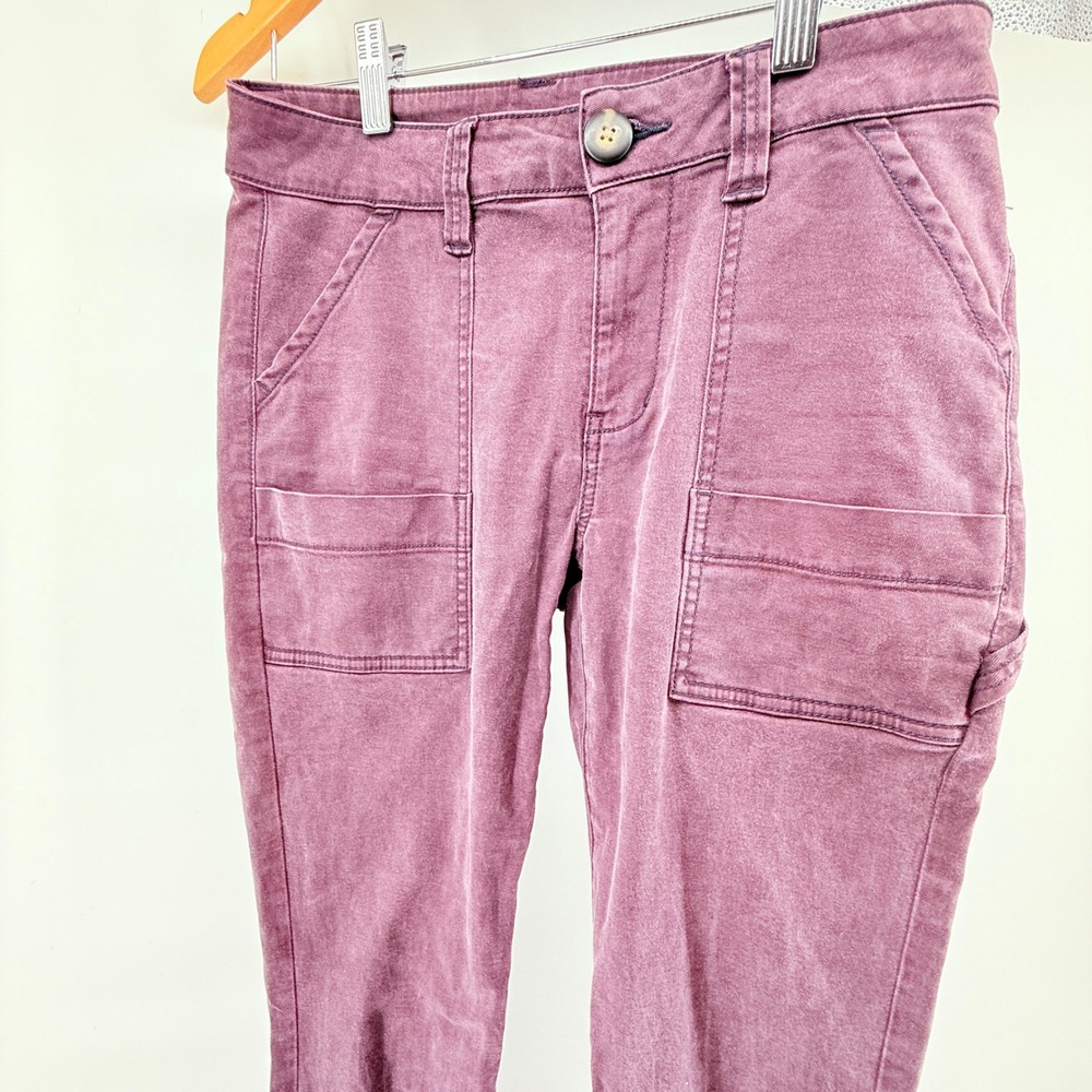 cAbi The‎ Carpenter Pants 3926 Deep Plum Purple Stretch Straight Women Sz 4 - Picture 2 of 10